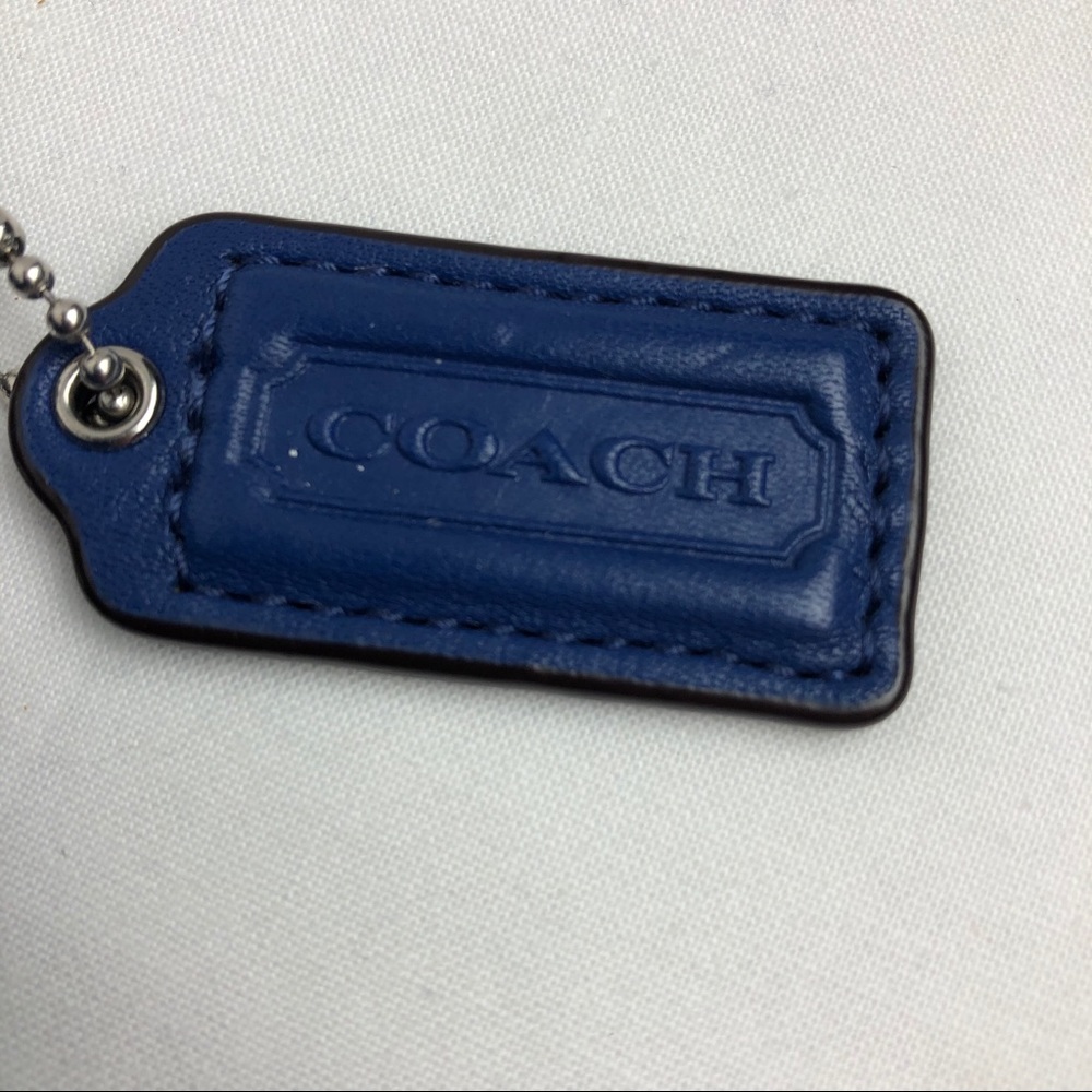 Coach Leather Purse, Blue Silver Accents - Picture 5 of 15